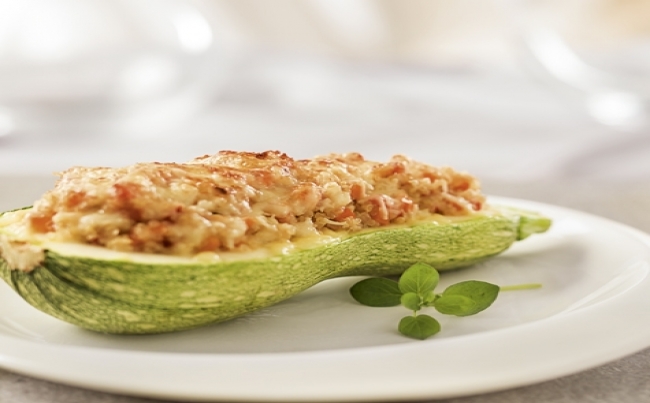 Zapallitos rellenos de quinua y verdura